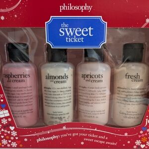 Philosophy Sweet Ticket Gift Set Body Lotion Shampoo Shower Gel and Bubble Bath